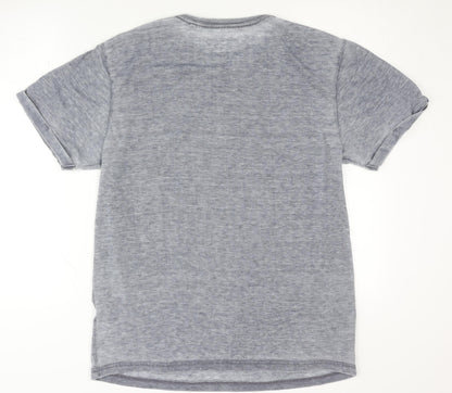 Red Herring Men's Grey T-Shirt L Crew Neck Short Sleeve