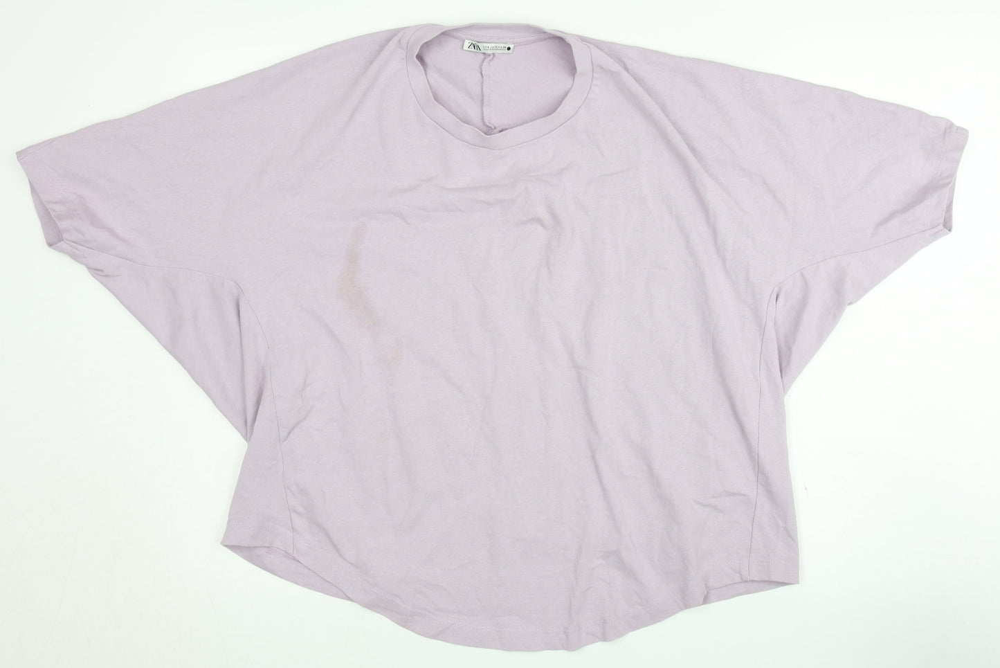 Womens UK Size S Zara Purple Basic T-Shirt