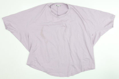Womens UK Size S Zara Purple Basic T-Shirt