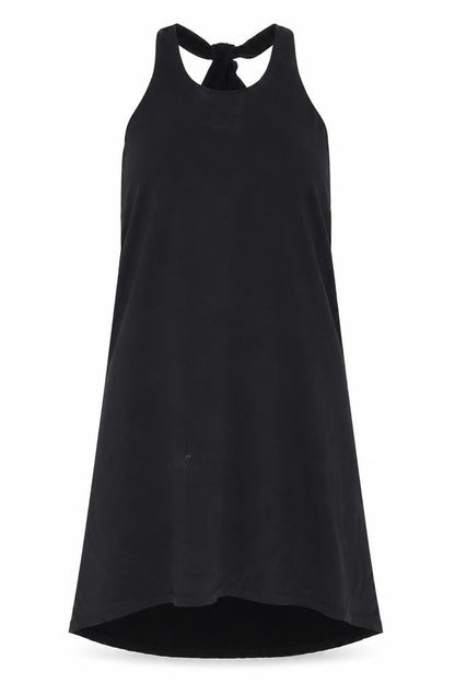 Front view of Mercer & Madison Black Hi-Low Slip Dress, size 10
