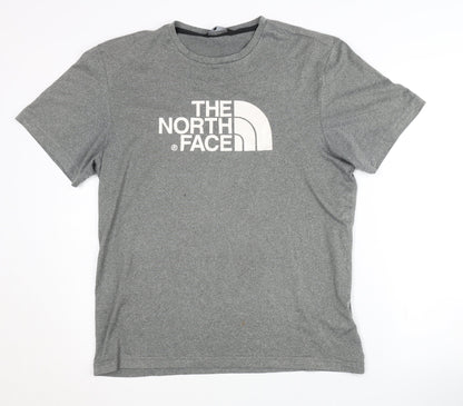The North Face Men's Grey Short Sleeve Crew Neck T-Shirt