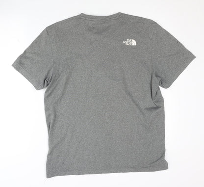 The North Face Men's Grey Short Sleeve Crew Neck T-Shirt