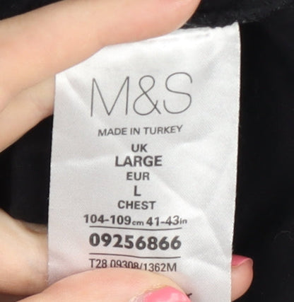 Marks and Spencer Men's Black L Music T-Shirt