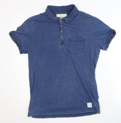 Native Youth Men's Blue Polo Shirt - Size S, Casual Style