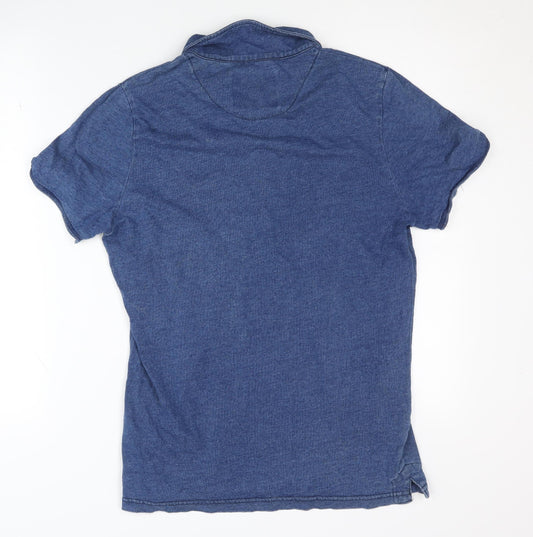 Native Youth Men's Blue Polo Shirt - Size S, Casual Style