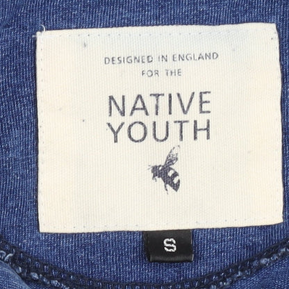 Native Youth Men's Blue Polo Shirt - Size S, Casual Style