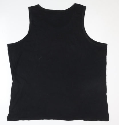 Mens UK Size 2XL Gildan Black  T-Shirt