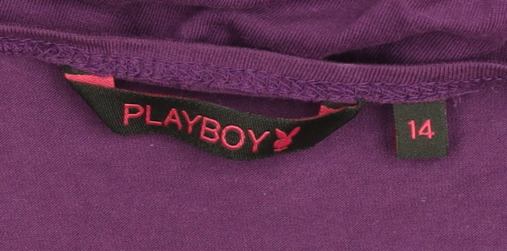 Playboy Women's Purple Cardigan Size 14 Long Sleeve
