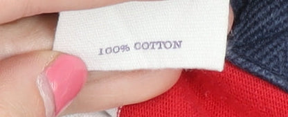 Jack Wills Men's Red Striped Rugby Polo M