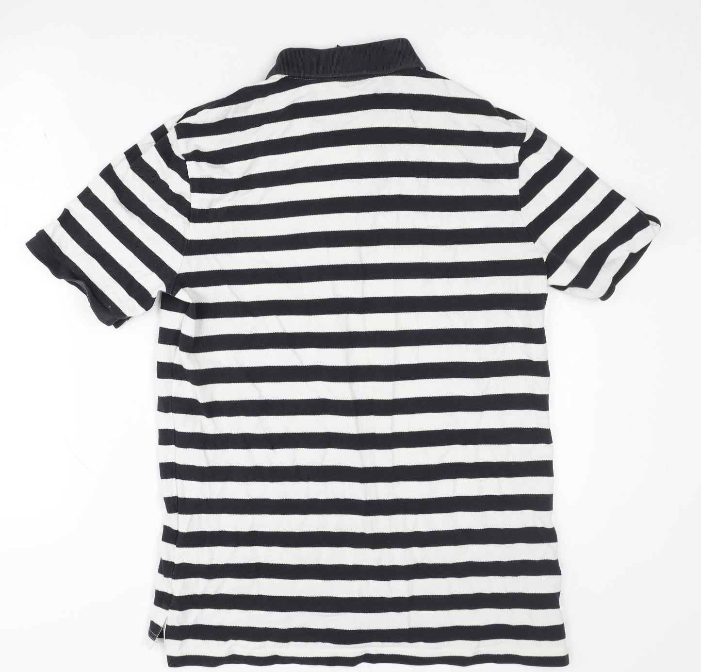 Nike Men's Black Striped Polo M Casual