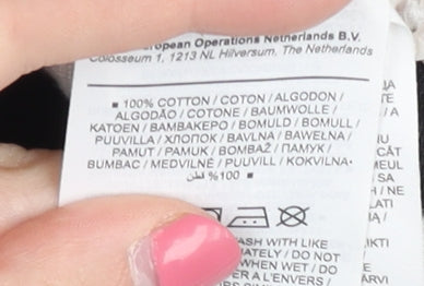 Nike Men's Black Striped Polo M Casual