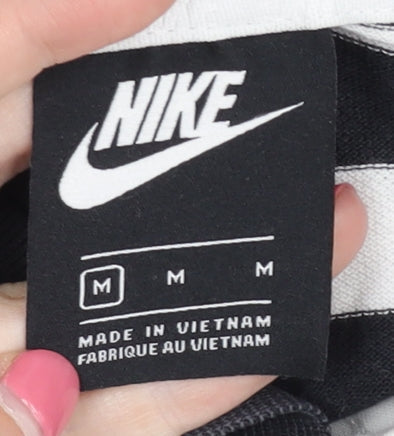 Nike Men's Black Striped Polo M Casual