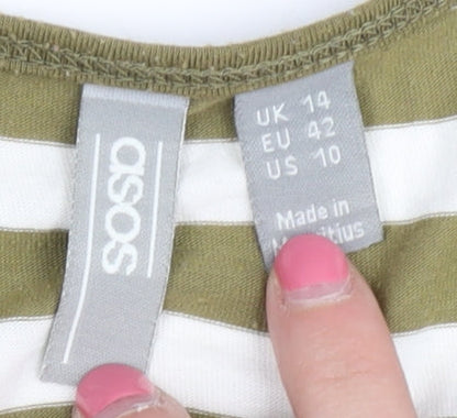ASOS Women's Striped Multicoloured Tank UK 14