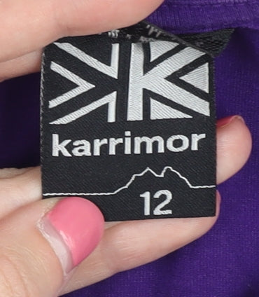 Karrimor Women's Purple V-Neck T-Shirt Size 12 Casual