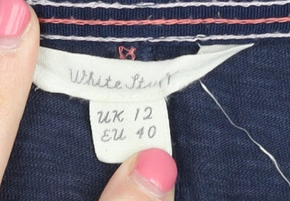 Womens UK Size 12 White Stuff Blue Basic T-Shirt