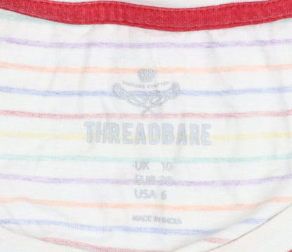 Womens UK Size 10 Threadbare Multicoloured  T-Shirt