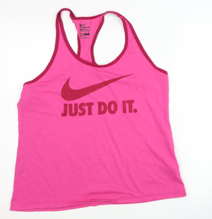 Nike Women's Pink XL Athletic Tank Top for Gym & Running