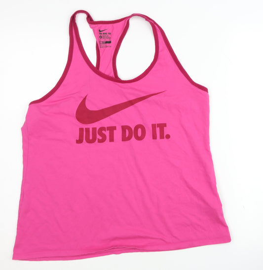 Nike Women's Pink XL Athletic Tank Top for Gym & Running
