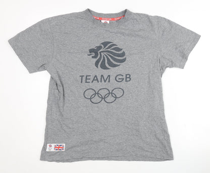 Team GB Grey Sports T-Shirt for Men - S