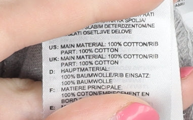 Adidas Men's Grey Crew Neck Logo T-Shirt M