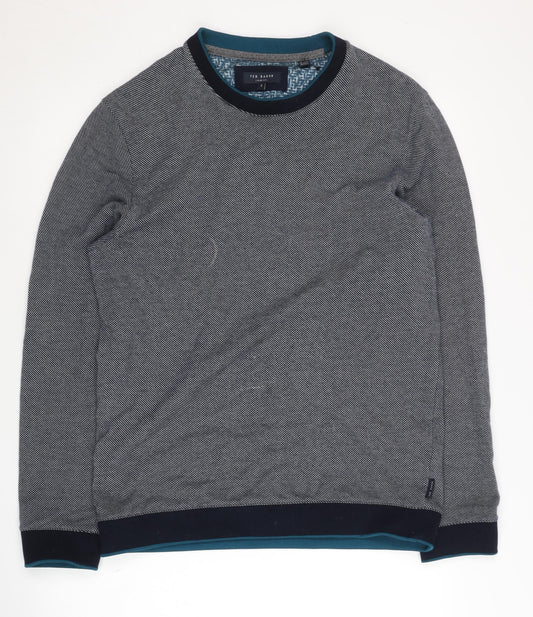 Ted Baker Men's Grey Crew Neck Pullover Sweatshirt M