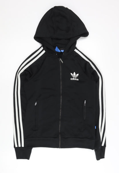 Adidas Women's Black Track Jacket, Size 8, Hoodie