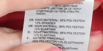 Adidas Women's Red T-Shirt, Size M, Quick Dry Activewear