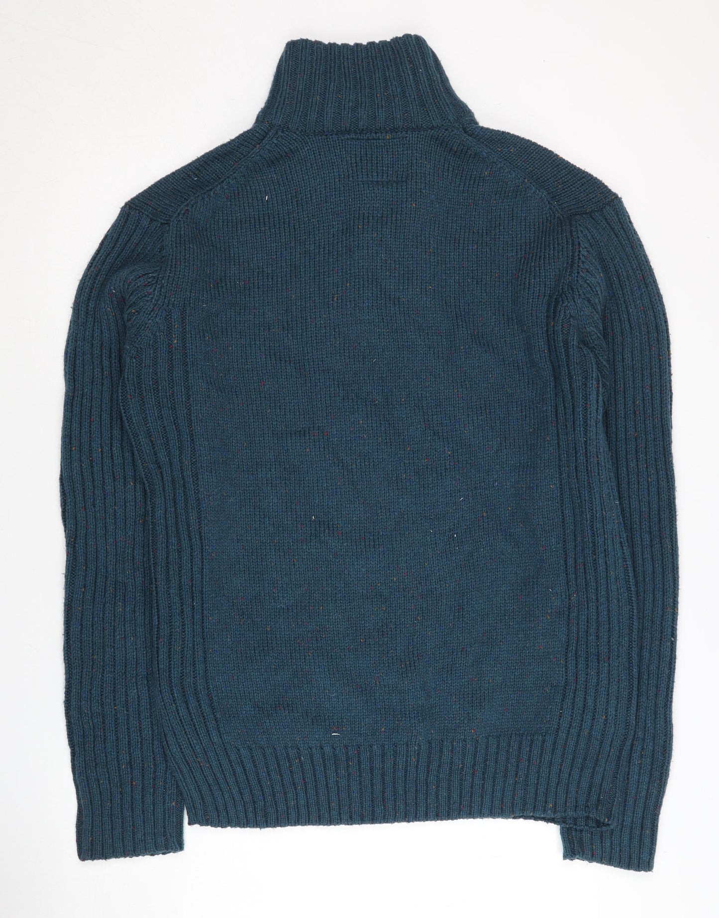 Joe Browns Men's Blue Henley Knit Jumper Size Regular