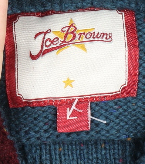 Joe Browns Men's Blue Henley Knit Jumper Size Regular