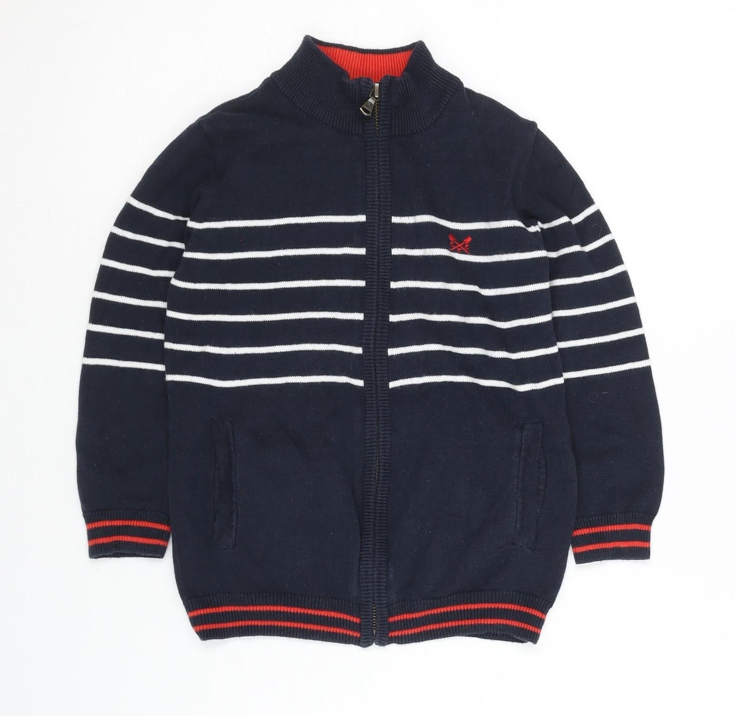 C&C Kids Boys Blue Striped Basic Jacket Size 5-6 Years