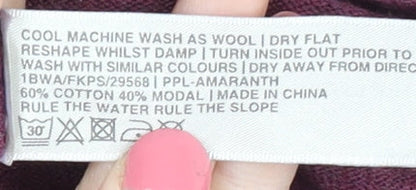 Womens UK Size 10 Fat Face Purple Cardigan Jumper