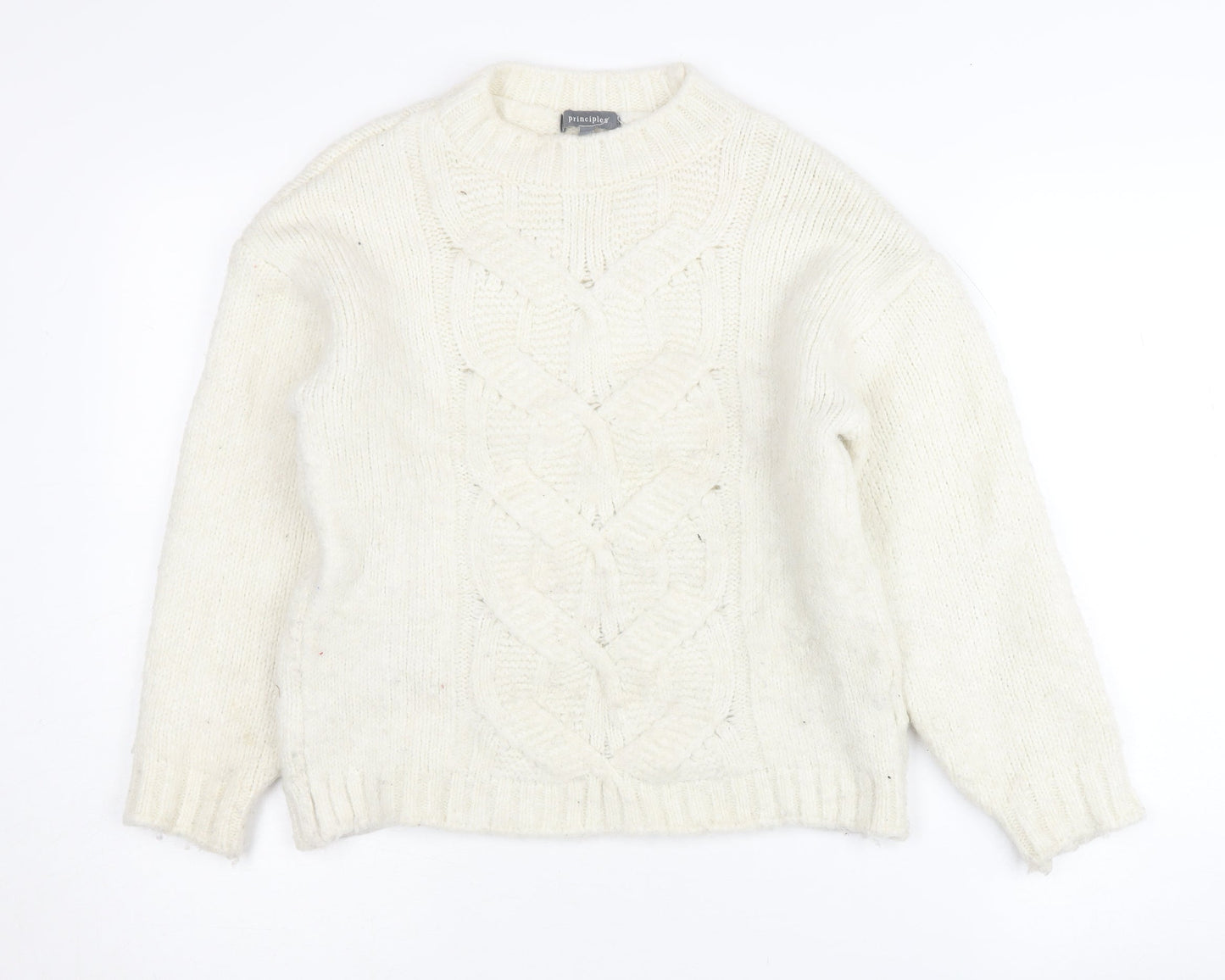 Womens UK Size 8 Principles Ivory Pullover Jumper