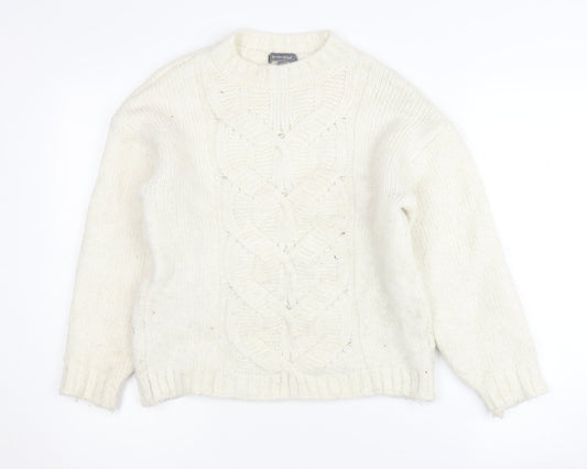 Womens UK Size 8 Principles Ivory Pullover Jumper