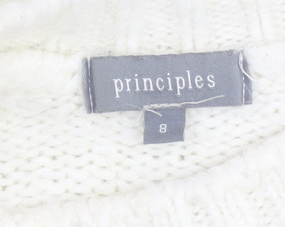 Womens UK Size 8 Principles Ivory Pullover Jumper