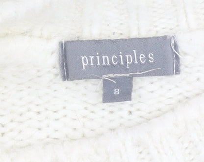 Womens UK Size 8 Principles Ivory Pullover Jumper
