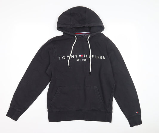 Tommy Hilfiger Men's Black Hoodie S Pullover Logo