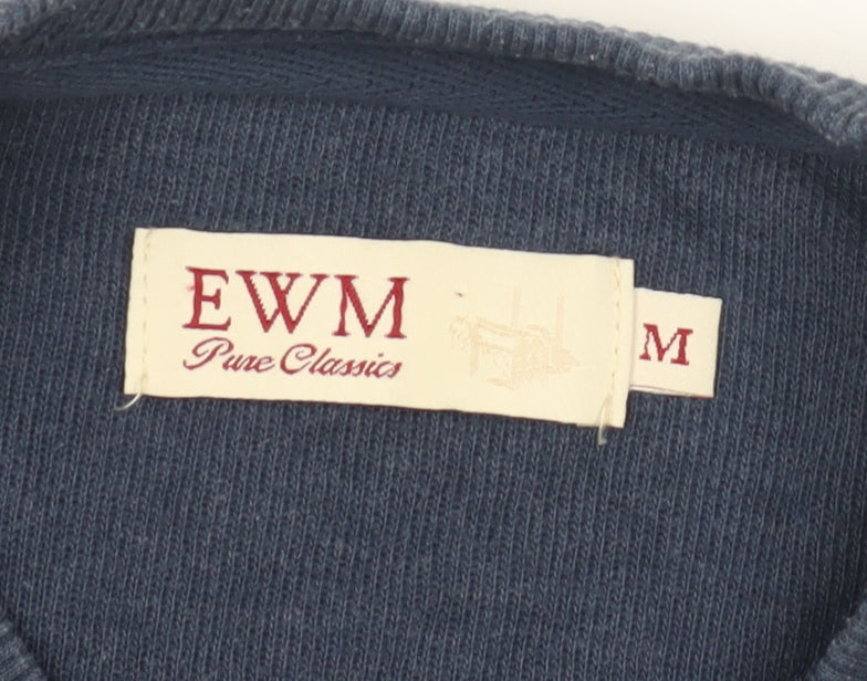 Mens UK Size M EWM Blue Pullover Sweatshirt