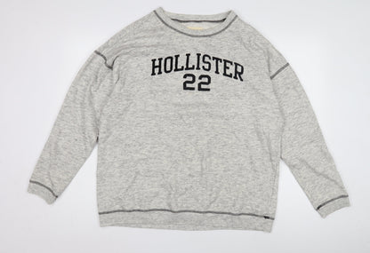 Mens UK Size M Hollister Grey Pullover Sweatshirt