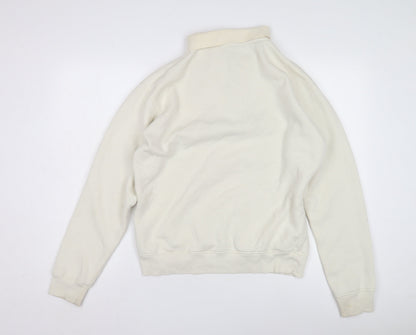 Unisex Adults UK Size S FILA Ivory Full Zip Sweatshirt