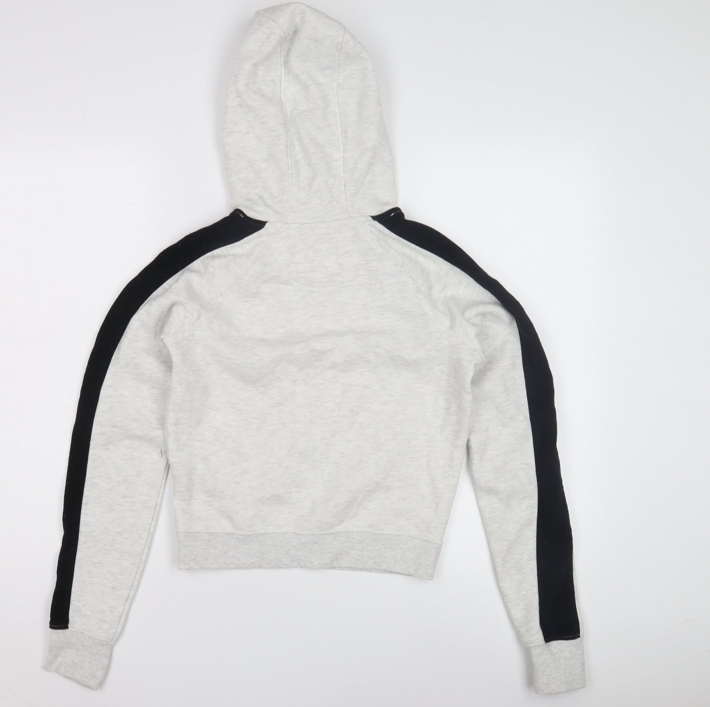 Pink Soda Women's Grey Hoodie UK 6 with Black Accents