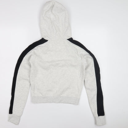 Pink Soda Women's Grey Hoodie UK 6 with Black Accents