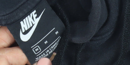 Mens UK Size M Nike Black Pullover Hoodie