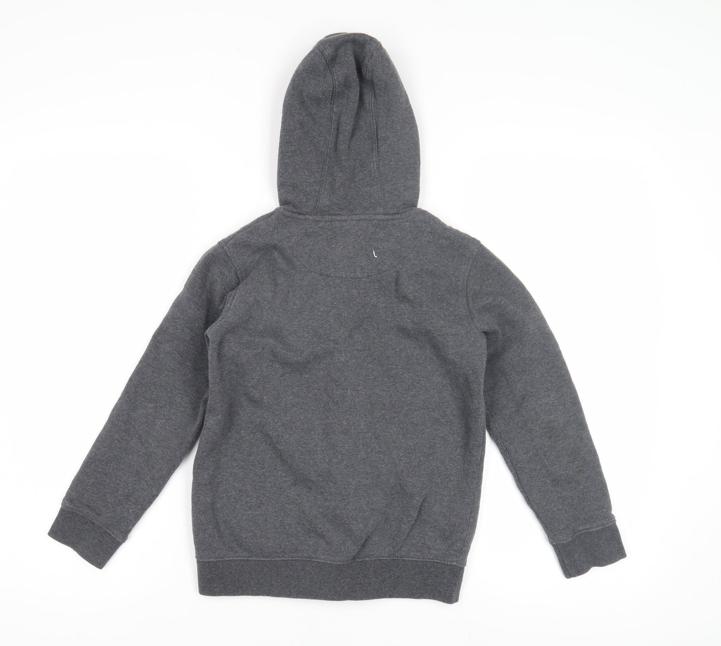 Russell Athletic Boys Grey Full Zip Hoodie, Graphic Logo, Regular Fit