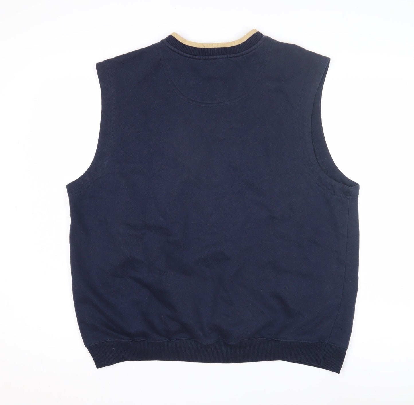 Antigua Men's Blue V-Neck Vest L, Uni Logo