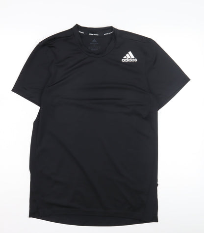 Adidas Boys Black T-Shirt, Size S, Sports Jersey, Activewear