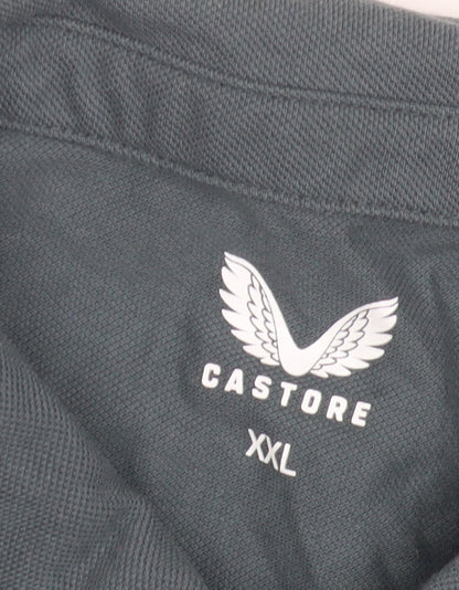 Castore Men's Grey Polo 2XL Short Sleeve Cotton
