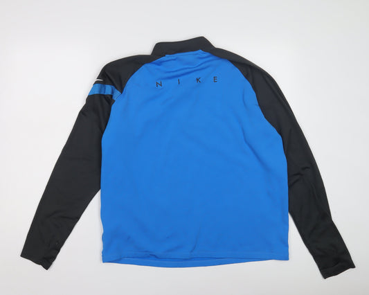 Nike Men's Blue Black Mock Neck Pullover Size S