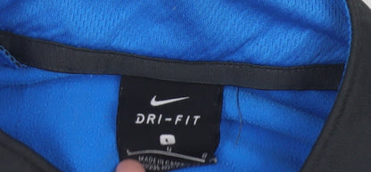 Nike Men's Blue Black Mock Neck Pullover Size S