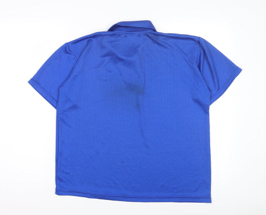 Adidas Men's Blue Polo Shirt, Size M, Casual Basic Style