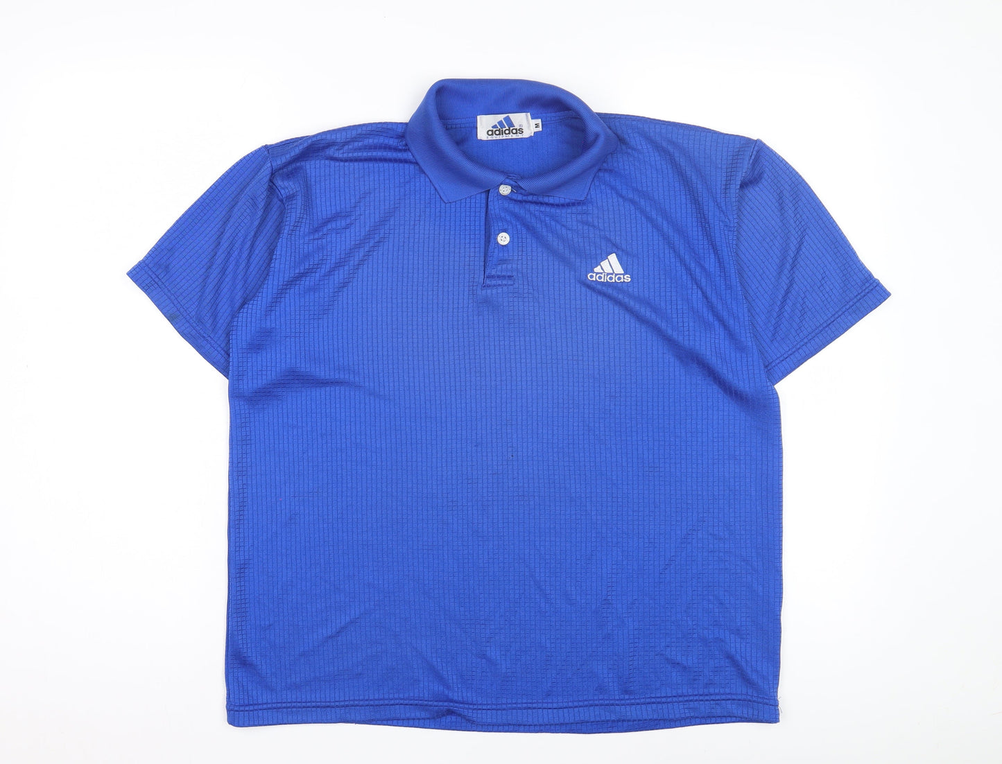 Adidas Men's Blue Polo Shirt, Size M, Casual Basic Style